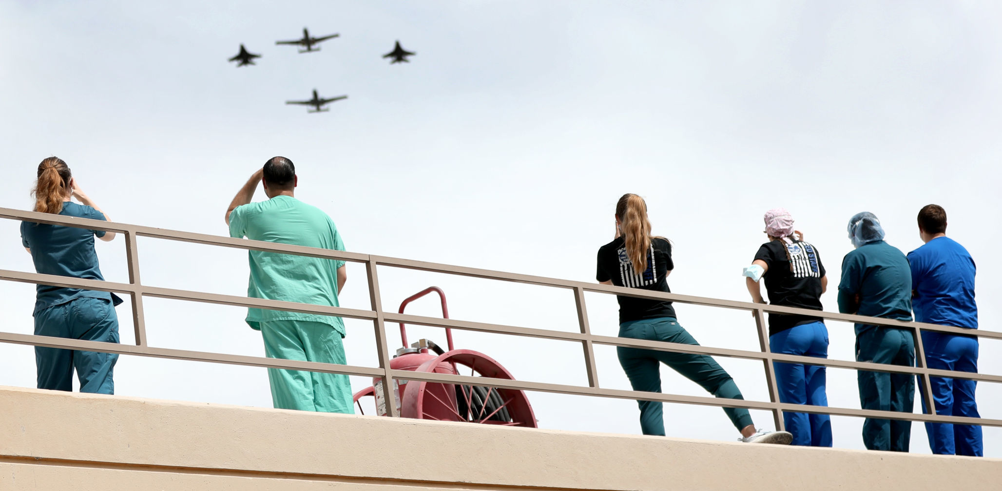 Flyover to honor first responders, hospital staff
